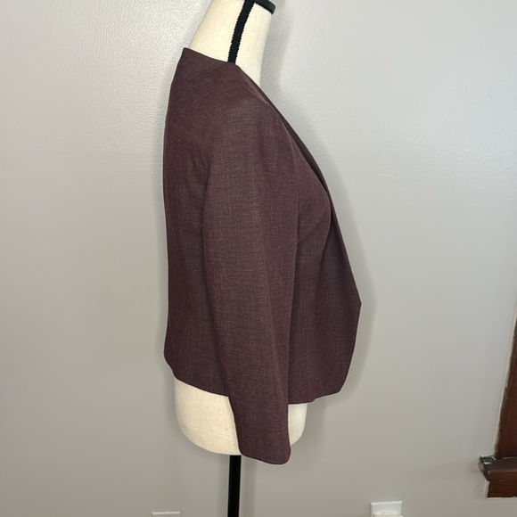 Express Women’s Purple/Burgundy 3/4 Sleeve Poly Blend Blazer Jacket Sz 8 - Picture 2 of 5